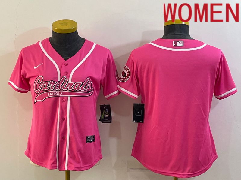 Women Arizona Cardinals Blank Pink 2022 Nike Co branded NFL Jersey->women nfl jersey->Women Jersey